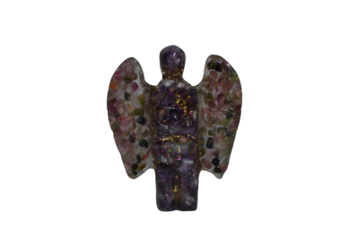 Angel of Humility Orgonite - amethyst, tourmaline 