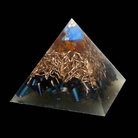 Orgone Pyramid Kepler S - Lapis Lazuli and Tiger's Eye