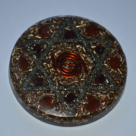 Orgonite Amulet with Hexagram - Protective Energy